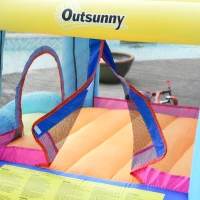 Outsunny Castelo Insuflável com Escorrega Trampolim e Piscina para Crianças acima de 3 Anos Inclui Insuflador e Bolsa de Transporte para Interior e Exterior 360x175x180cm Multicor(m-11)
