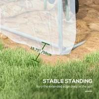 Outsunny Folienowe szklarni 3x2x1,95 m, wiatroodporna, na pomidory(m-6)