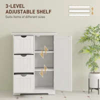 Szafka łazienkowa z 3 szufladami i regulowanym regałem(m-5)