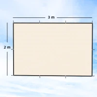 Outsunny Sun Shade Sail UV Protection Canopy with Stainless Steel Eyelets for Patio Garden 2 x 3 m Beige(m-3)