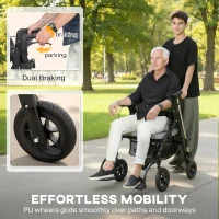 HOMCOM Rollator Walker Wheelchair, with Seat - Grey(m-7)