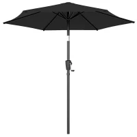 Outsunny 2m Garden Parasol Umbrella, Outdoor Table Parasol Umbrella with Crank Handle, Tilt Function, UV30+ Protection(m-11)