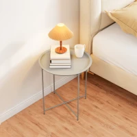 Outsunny Steel Removable Tray Top Garden Table - White(m-9)