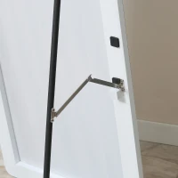 HOMCOM Lustro stojące, lustro ścienna w całości, stop aluminium, 45 cm x 37 cm x 158,5 cm, srebrny(m-9)
