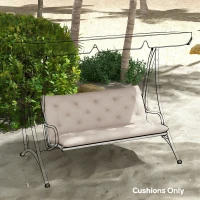 Outsunny Garden Bench Cushion, 2 Seater Swing Chair Cushion, Seat Pad with Ties for Indoor and Outdoor Use, 110 x 120 cm(m-7)