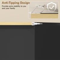 HOMCOM Móvel para 16 pares de sapatos, armário com 4 gavetas basculantes e prateleiras ajustáveis, preto e madeira natural(m-4)