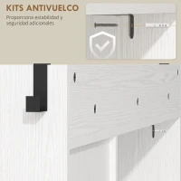 HOMCOM Zapatero Estrecho con 2 Cajones Abatibles Estantes Ajustables para 12 Pares para Espacio Reducido 106,7x26x116cm Blanco(m-7)