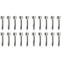 Outsunny 20 Pack Railway Sleeper Brackets, 41 cm Heavy Duty Galvanised Steel Sleeper Stakes with Screws and Gloves(m-11)