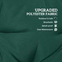 Outsunny Outdoor Seat Cushions Back Cushion with 2 Pillows, Water Repellent Seat Pads for 3-Seater Chair, Green(m-4)