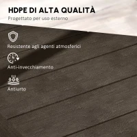 Outsunny Set di 4 Pesi Zavorra Quadrati per Ombrelloni con Base a Croce, da Riempire d'Acqua o di Sabbia fino a 60/80 kg, Marrone(m-6)