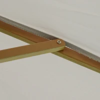 Outsunny Chapéu de Sol de Jardim Ø300x250cm com Sistema de Polia Teto Ventilado e Mastro Desmontável de Madeira para Terraço Pátio Exterior Cinza Claro(m-11)