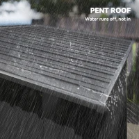 Outsunny 5 x 3.5ft Metal Garden Storage Shed with Effortless Assembly and 2 Pairs of Gloves, Waterproof Outdoor Shed, Dark Grey(m-7)