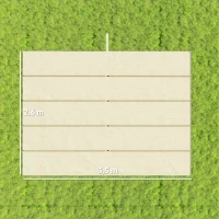 Outsunny Cubierta para Techo Retráctil de 3,5x2,6m para Pérgola 4x3 Tela de Repuesto con 10 Orificios de Drenaje Crema(m-3)