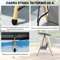 Outsunny Balansoar de Grădină cu 3 Locuri, cu Copertină Reglabilă Impermeabilă și Pernă Detașabilă, Capacitate Maximă 360 kg, 208 x 125 x 180 cm, Gri(m-6)