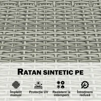 Outsunny bancă ladă poliratan împletit(m-8)