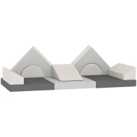 AIYAPLAY Kids Play Sofa, 12 Pieces Foam Modular Soft Play Set for Playroom, Children Convertible Sofa for Boys and Girls, Grey(m-11)