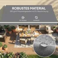 Outsunny Ersatzstoff für Markise – Sonnenschutzdach UPF 50+ für 3,5 x 2,5 m Rahmen, Dunkelgrau(m-5)