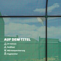 Outsunny Tomatengewächshaus Foliengewächshaus mit Rolltor Netzfenster Bogendach 170 x 68 x 200 cm Grün(m-4)