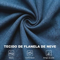 HOMCOM Poltrona de Sala de Estar Poltrona Moderna para Dormitório com Pés de Madeira Poltrona Individual 74x86x102 cm Azul(m-6)