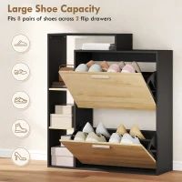 HOMCOM dulap slim pantofi, dulap economisire spațiu, pantofar slim, dulap rabatabil pantofi, pantofar economisire spațiu(m-5)