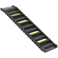 PawHut Hunderampe klappbar Hundetreppe Auto & SUV rutschfest Hundeautorampe für Große & Kleine Tiere bis 68 kg 154x40cm Schwarz