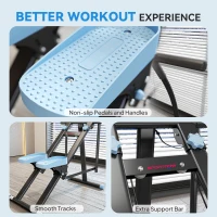 SPORTNOW Stair Stepper for Home Gym Exercise, Vertical Climber Machine with LCD Monitor & Adjustable Pedals for Workout(m-7)