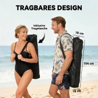 Outsunny 2er Set Campingstuhl faltbar Angelstuhl mit verstellbarer Rückenlehne Fußablage Getränkehalter Kopfstütze Dunkelgrau(m-9)