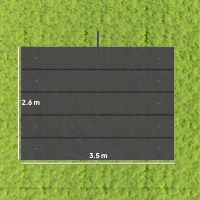 Outsunny Retractable Pergola Cover, 3.5 x 2.6 m Replacement Canopy Fabric for 4 x 3 m Frame, Roof Top Only, Dark Grey(m-3)