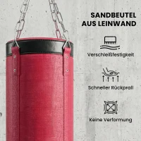 SPORTNOW Bokszakstandaard 185-231 cm hoogteverstelbaar vrijstaande bokszakhouder met driehoekige basis en gewichtenhouder(m-5)