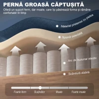 HOMCOM Fotoliu pentru Living în Stil Francez cu Șezut Confortabil și Perne, Catifea, 74x86x102 cm, Albastru(m-5)