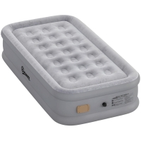 Outsunny Colchón Hinchable Individual Plegable con Bomba Inflado 3 Min Desinflado 2 Min Bolsa Carga 200 kg 190x97x39 cm Gris