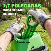 Outsunny Trituradora de Ramos Elétrica 2500 W com 2 Lâminas Reversíveis até Ø44 mm Saco de 45 L e Rodas 44x34x96 cm Verde(m-7)