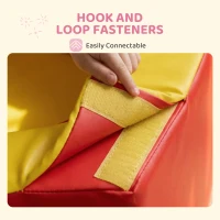 HOMCOM 6 Piece Soft Play Equipment for Kids Climb and Crawl, Red(m-8)