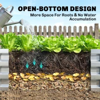 Outsunny Raised Beds for Garden, Galvanized Outdoor Planters, for Herbs and Vegetables, Use for Patio, Backyard, Balcony, Silver(m-5)