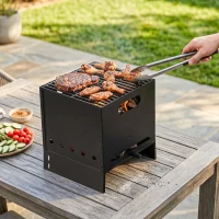 Outsunny 3-in-1 Outdoor Pizzaofen Holzbefeuert Pizza Ofen 2 Ebene Backofen mit Pizzastein Griffen Pizzaschaufel(m-9)