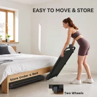 SPORTNOW 2.5HP Walking Pad, 1-6km/h Folding Treadmill with Remote Control and LED Display for Home Gym Office, Orange(m-8)