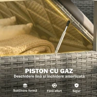 Outsunny bancă ladă poliratan împletit(m-6)