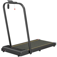 SPORTNOW 2.5HP Walking Pad, 1-6km/h Folding Treadmill with Remote Control and LED Display for Home Gym Office, Orange(m-1)