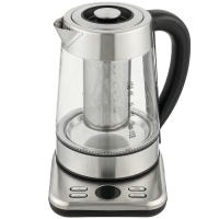 HOMCOM Elektrische Waterkoker, 1,7L Snelkoker met 2200W Vermogen, UK Strix Thermostaat, Theefilter, Warmhoudfunctie