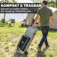 Outsunny Houtskoolgrill Draagbare bolgrill met dekselgreep verstelbare ventilatiesleuven voor Barbecue 41x41x44 cm Zwart(m-4)