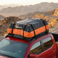 Outsunny Portaequipajes de Techo Impermeable, 425 Litros, Naranja(m-3)