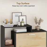 HOMCOM dulap slim pantofi, dulap economisire spațiu, pantofar slim, dulap rabatabil pantofi, pantofar economisire spațiu(m-7)