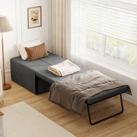 HOMCOM Klappbett, mit Matratze und Schutzabdeckung, 190 x 69 x 38,5 cm, Grau(m-7)