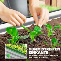 Outsunny Hochbeet Metall 2er Set 135 x 90 x 30cm Oval Hochbeete mit Gummistreifen(m-7)