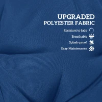 Outsunny Outdoor Seat Cushions Back Cushion with 2 Pillows, Water Repellent Seat Pads for 3-Seater Chair, Dark Blue(m-4)