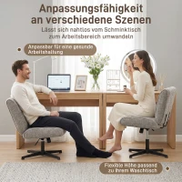 HOMCOM Drehbarer Akzentstuhl, Samtgepolsterter Lounge-Sessel mit Höhenverstellung für Wohnzimmer, Büro, Grau(m-7)