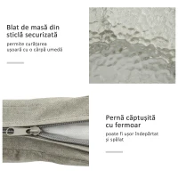 Outsunny Set de Exterior cu Măsuță din Sticlă și 2 Scaune de Grădină din Ratan Stil Boho, Cafea(m-6)
