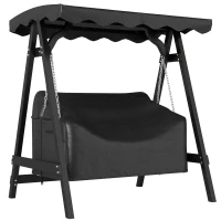 Outsunny 2-Sitzer Gartenschaukel-Abdeckung, wasserdichte Schutzhülle, winddicht und UV-beständig, 420D Oxford-Stoff(m-1)