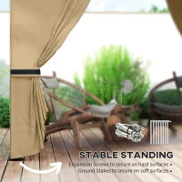 Pawilon ogrodowy 3,4x3,4m, wodoodporny, 4 ścianki(m-7)