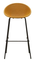 Mauro Ferretti Set scaune de bar Ibiza muștar 2 bucăți cm 50x50x98 (înălțime șezut cm 75)(m-2)